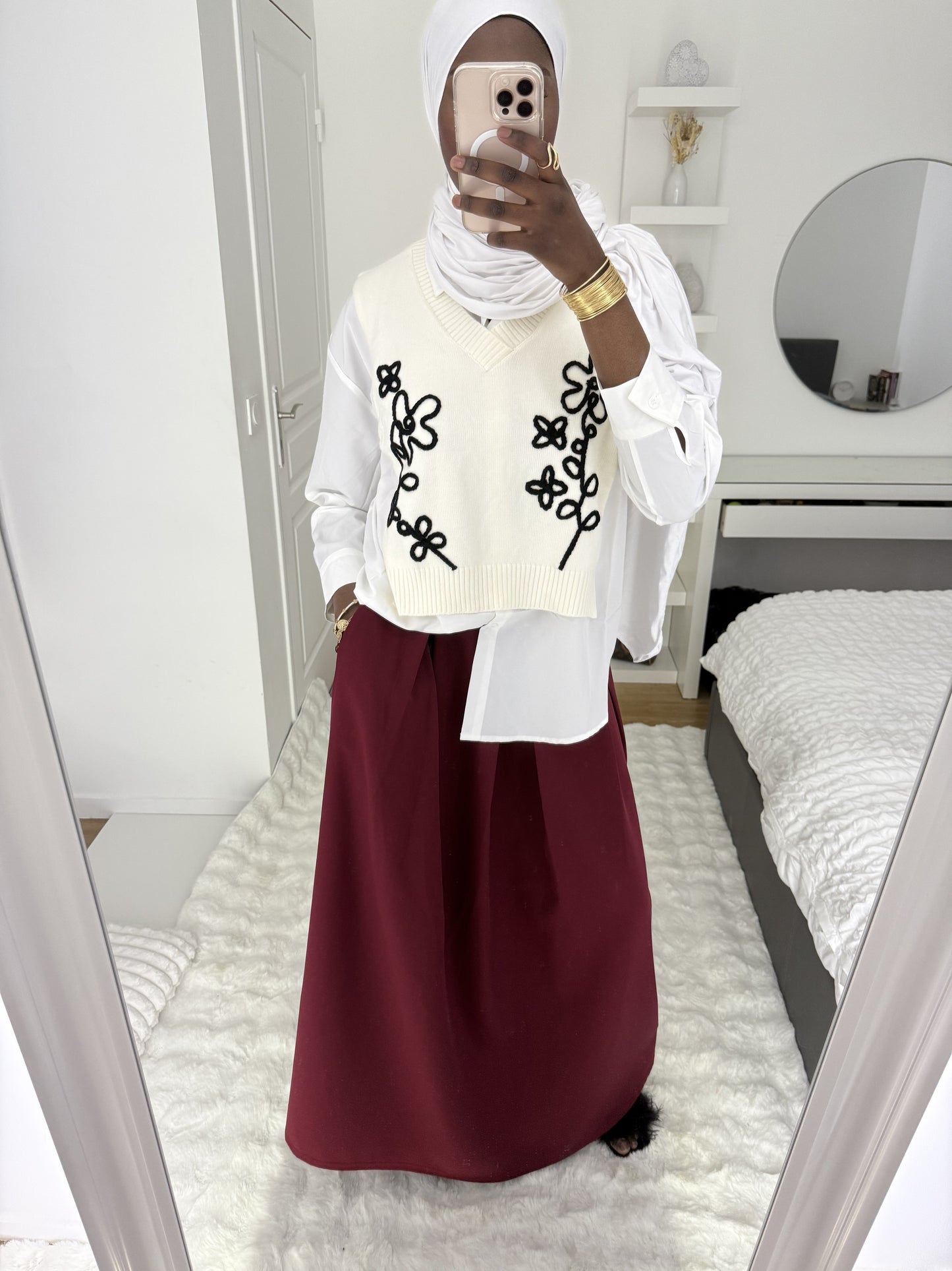 Jupe Classy Bordeaux