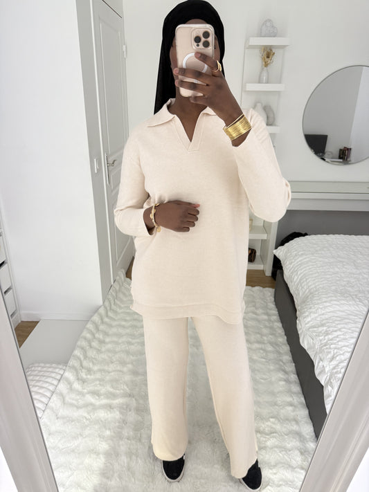 Ensemble en Maille Beige